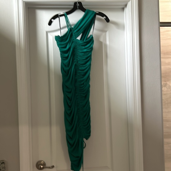 NWT Zac Posen One-Shoulder Matte Jersey Drawcord Dress - Picture 4 of 8